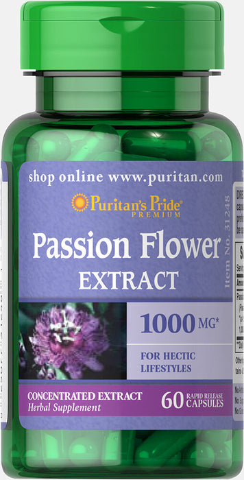 Passion Flower 1000 mg 60  Capsules 31248 - 31248