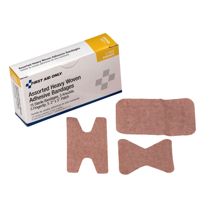 Assorted Fabric Bandages (5 Patch, 5 Knuckle, 5 Fingertip)