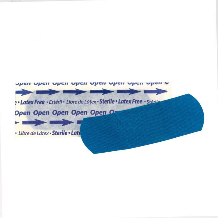 Blue Metal Detectable 1"x3" Fabric Bandages, 1500/box