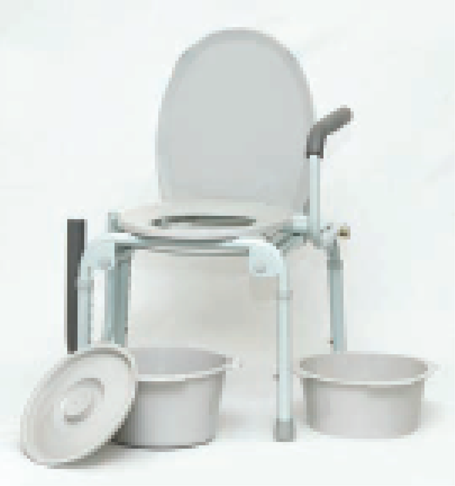 Steel Drop Arm Bedside Commode
