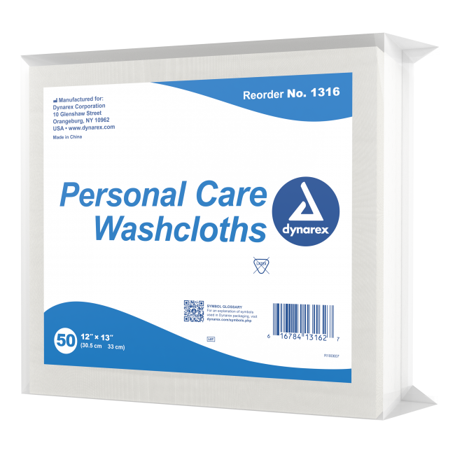 Personal Care Washcloth, 12" x 13"100/PK - 1316