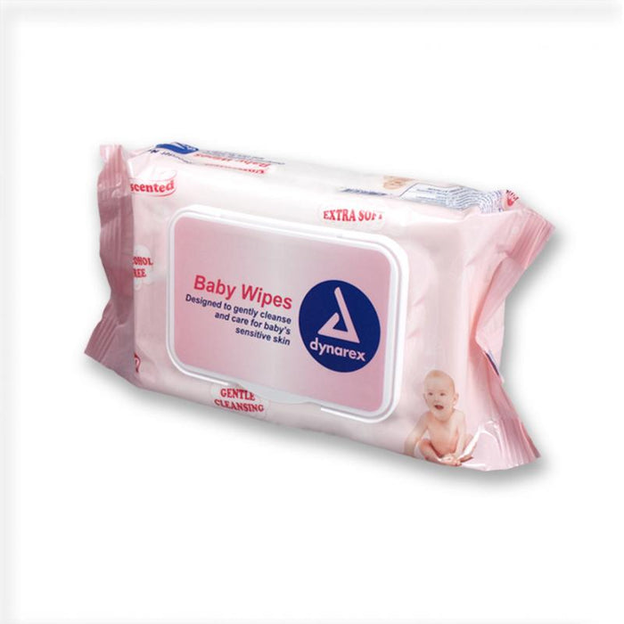 Baby Wipes unscented with Plastic Lid,  7" x 8"10/PK - 1329