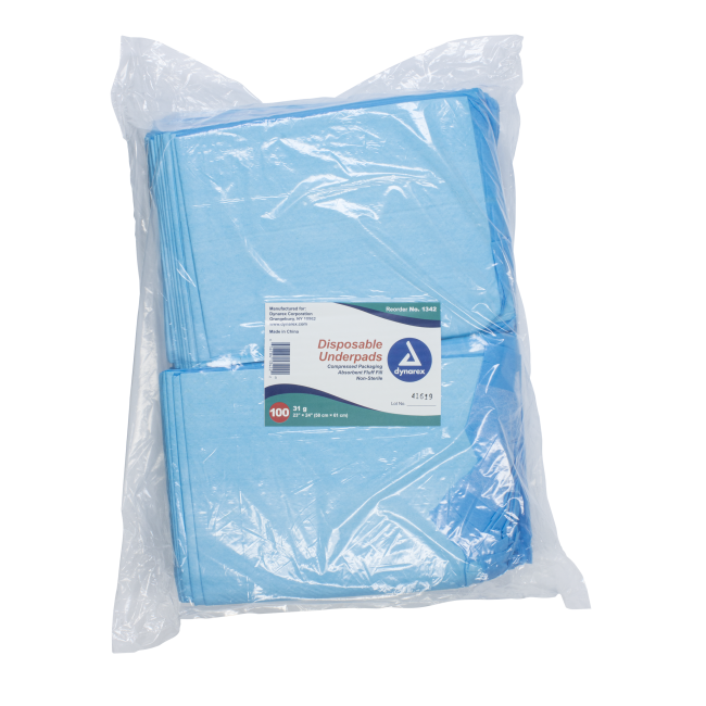 Underpad Disposable 23" x 24" 31g 100/bg - 1342