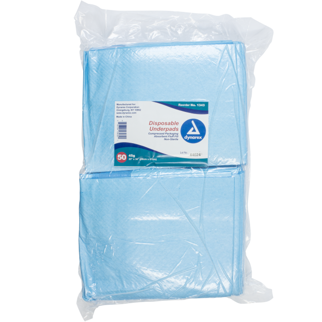 Disposable Underpads, 23 x 36 (45 g), 100/PK - 1343
