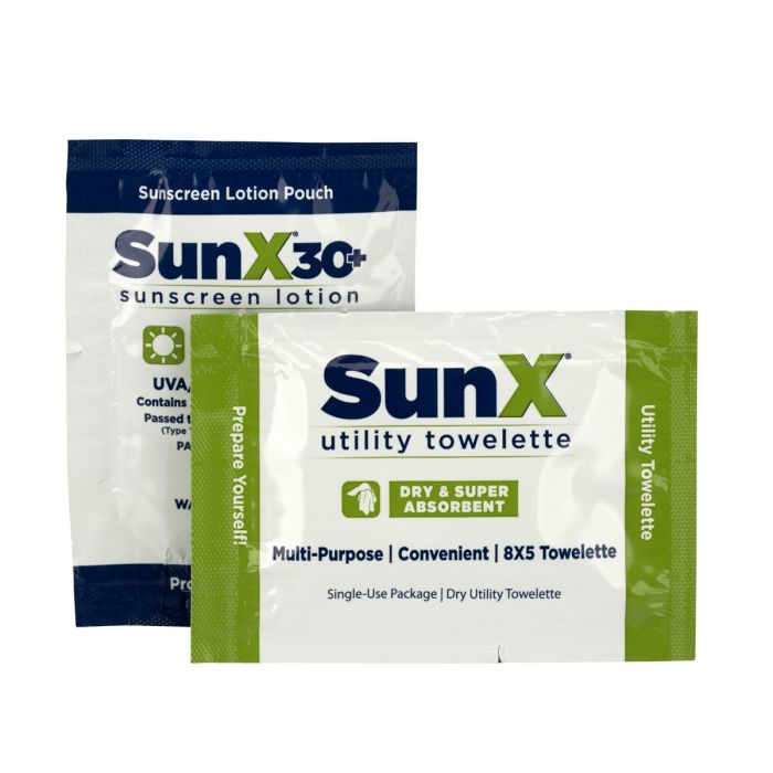 SunX30 Lotion and Wipe Combo Pack, 300/box