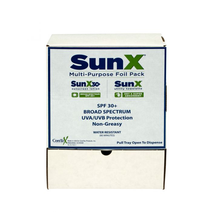 SunX30 Lotion and Wipe Combo Pack, 50/box