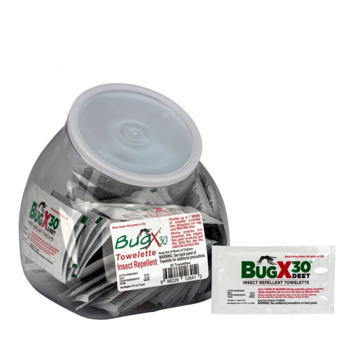 BugX30 Fish Bowl Insect Repellent Wipes, 50/bowl