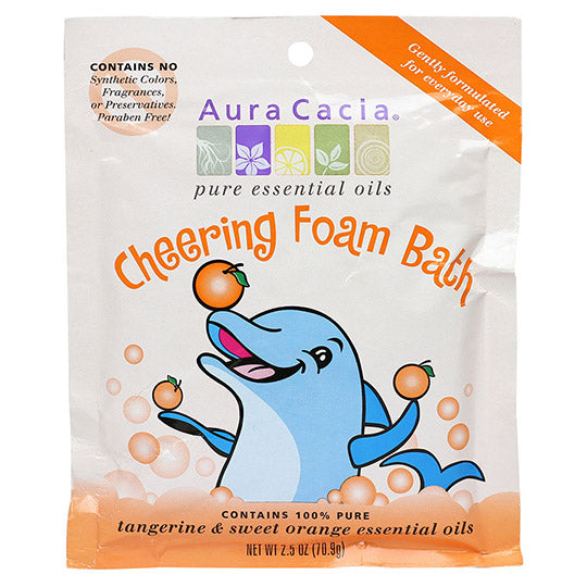 Aura Cacia Cheering Tangerine & Sweet Orange Kids Foam Bath 2.5 oz. - 188595