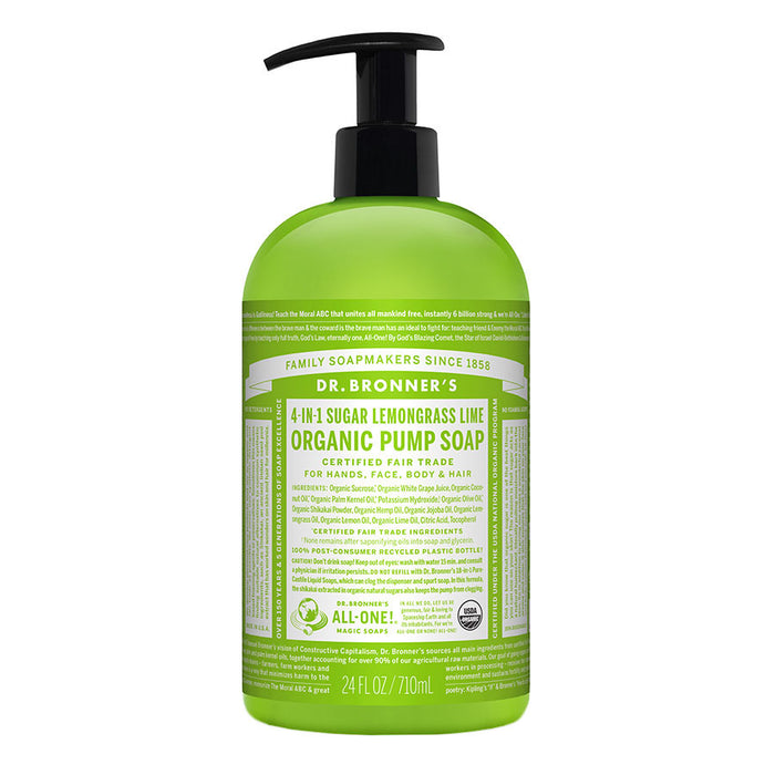 Dr. Bronner's Organic Lemongrass Lime Body Soap 24 fl. oz. - 221484