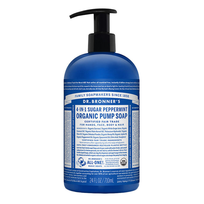 Dr. Bronner's Organic Spearmint Peppermint Body Soap 24 fl. oz. - 221485