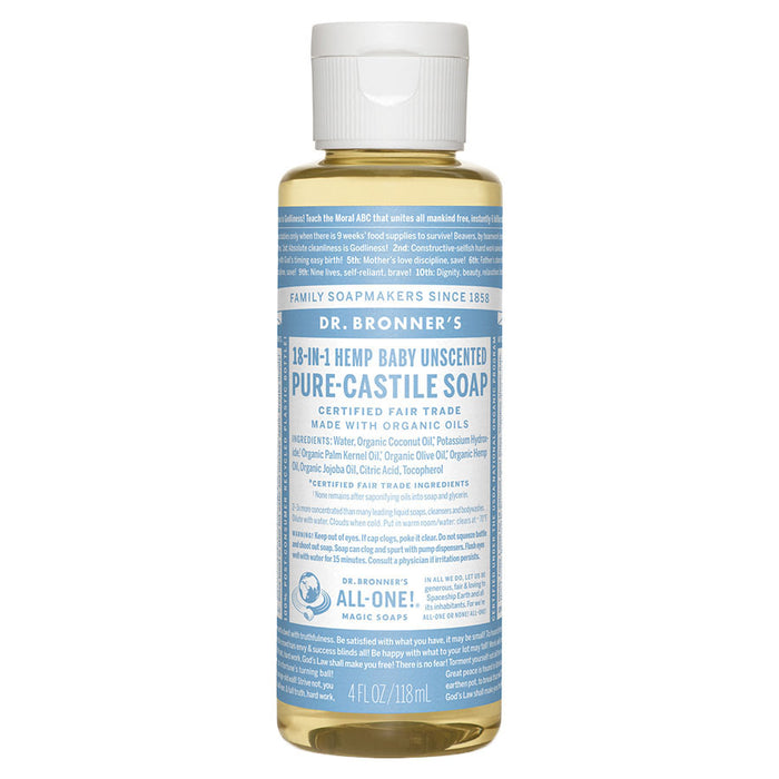 Dr. Bronner's 18-in-1 Baby Mild Castile Soap 4 fl. oz. - 4977