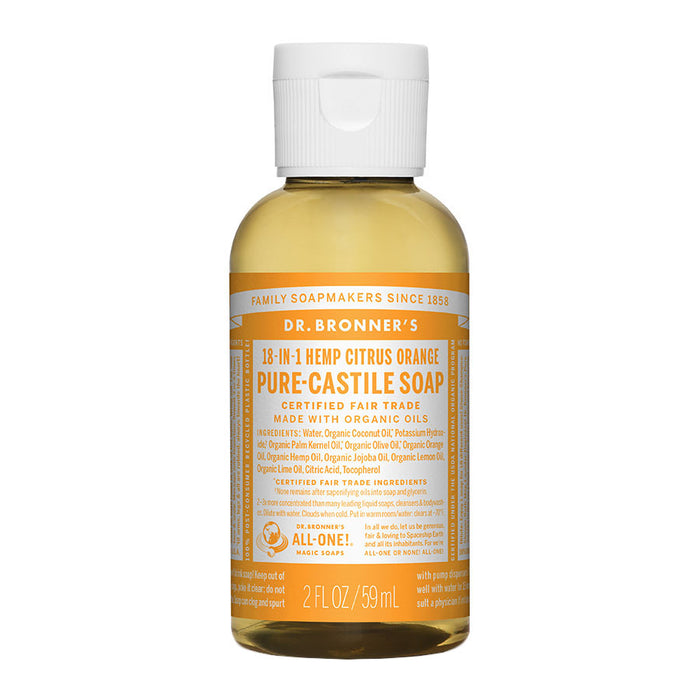 Dr. Bronner's 18-in-1 Citrus Orange Castile Soap 2 fl. oz.- 221476