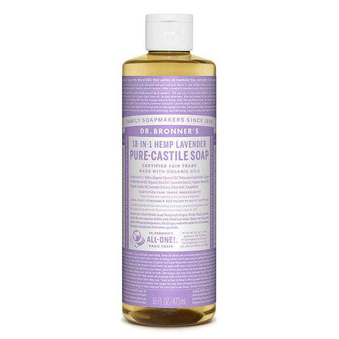 Dr. Bronner's 18-in-1 Lavender Castile Soap 16 fl. oz. - 4985