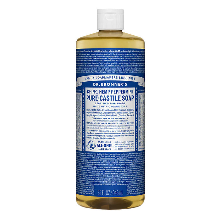 Dr. Bronner's 18-in-1 Peppermint Castile Soap 32 fl. oz. - 216583
