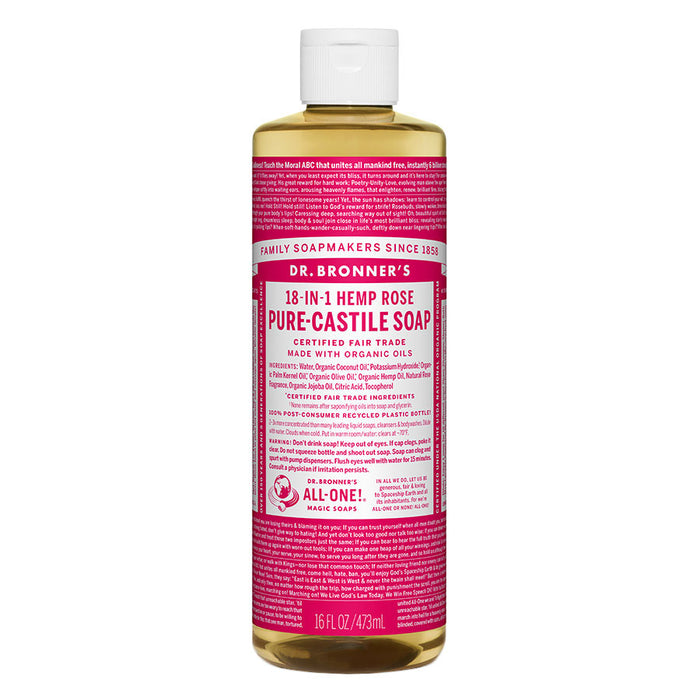 Dr. Bronner's 18-in-1 Rose Castile Soap 16 fl. oz. - 221525