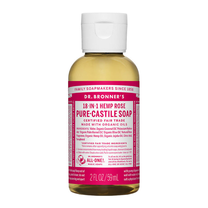 Dr. Bronner's 18-in-1 Rose Castile Soap 2 fl. oz. - 221480