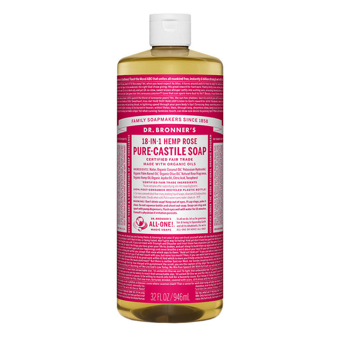 Dr. Bronner's 18-in-1 Rose Castile Soap 32 fl. oz. - 221526