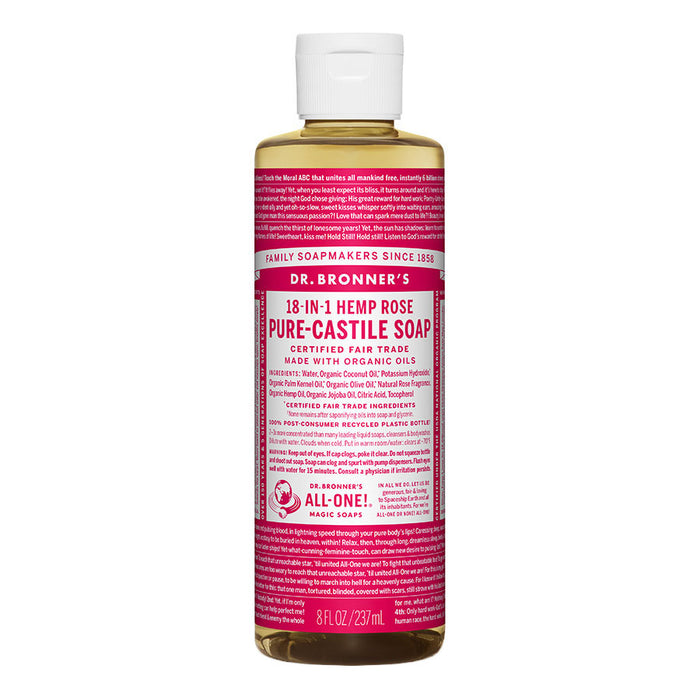 Dr. Bronner's 18-in-1 Rose Castile Soap 8 fl. oz. - 221481