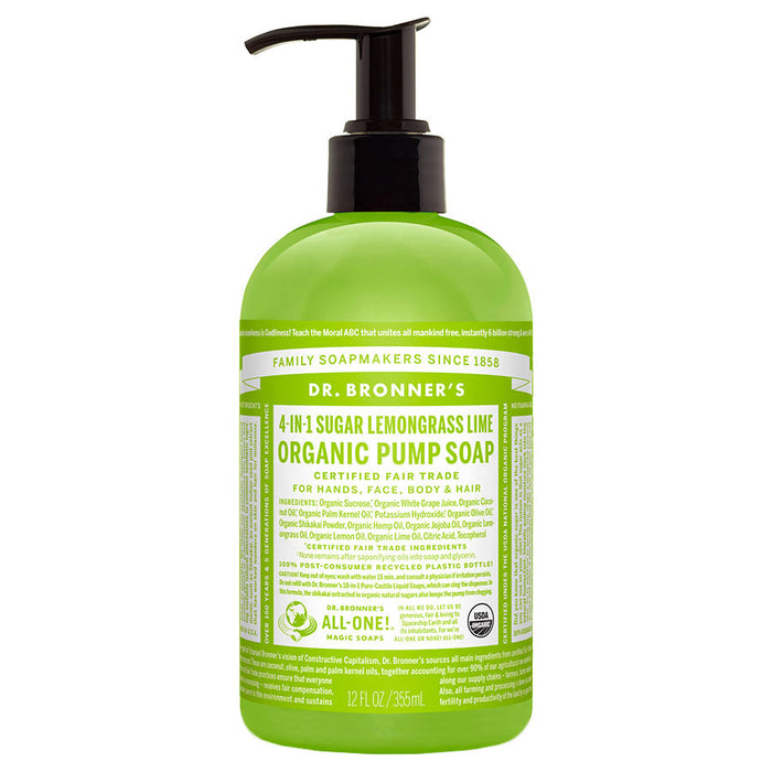 Dr. Bronner's Organic Lemongrass Lime Hand Soap 12 fl. oz. - 221494