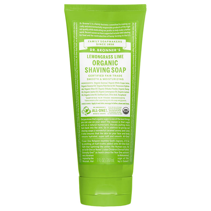 Dr. Bronner's Organic Lemongrass Lime Shaving Gel 7 fl. oz. - 221500