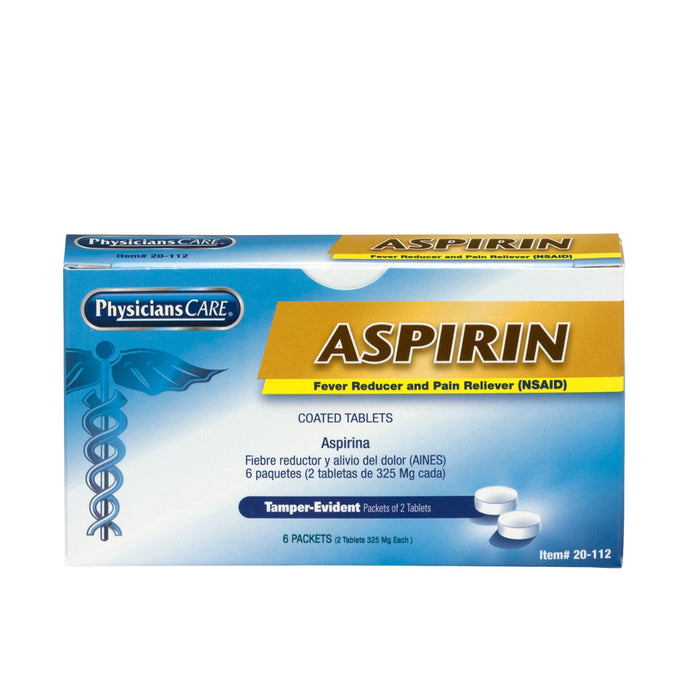 PhysiciansCare Aspirin, 6x2/box