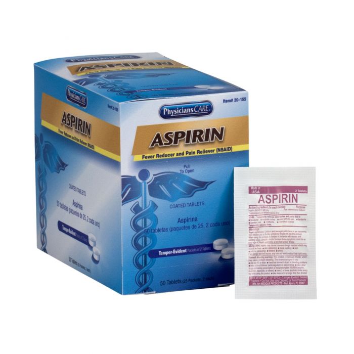PhysiciansCare Aspirin, 25x2/box