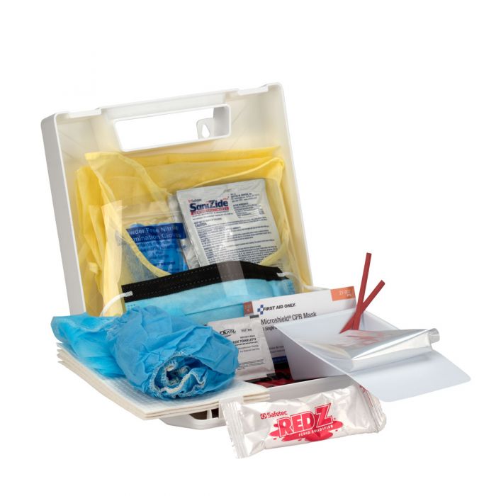 BBP Spill Clean Up Kit with CPR Microshield, Plastic Case