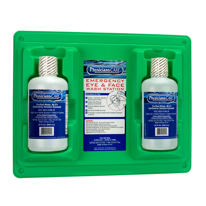 Eyewash Station, Double 32 oz. Screw Cap Bottle