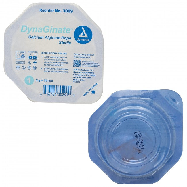 DynaGinate - Calcium Alginate Rope Dressing, 2g x 30cm, 100/PK - 3029