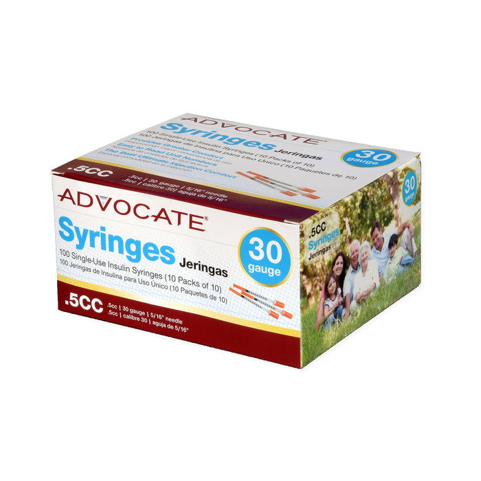Advocate Syringe 30G .5cc 5/16" 100/bx 5bx/cs