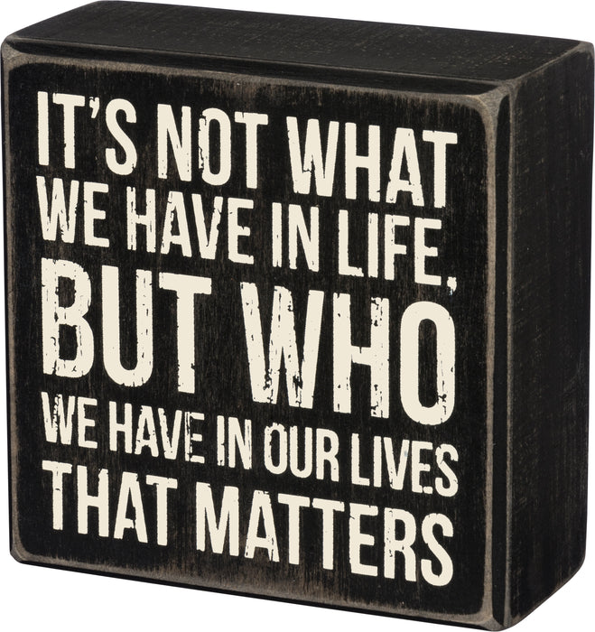 Box Sign, Who We Have - 35144
