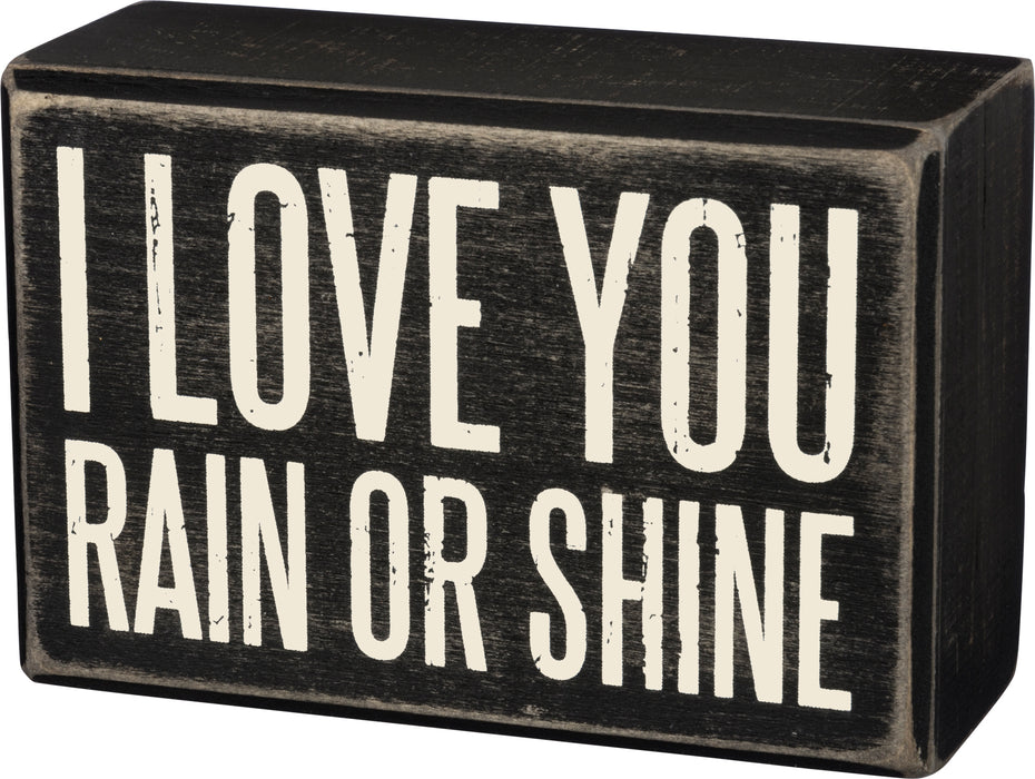 Box Sign, Rain or Shine - 35173