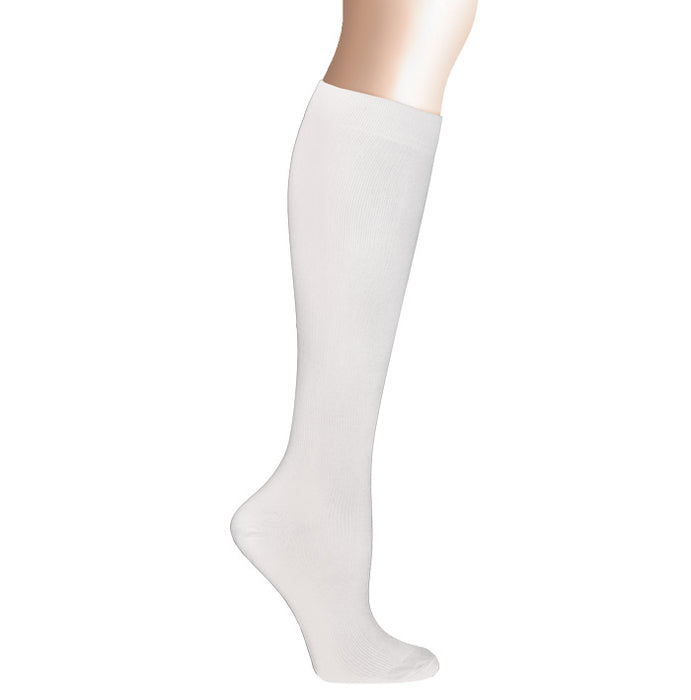 OVER THE CALF COMPRESSION SOCKS-WHT-EL
