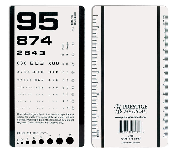 POCKET EYE CHART-BULK
