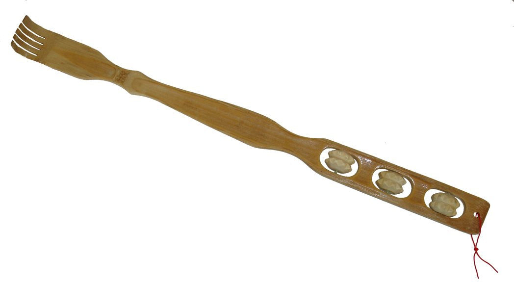 Bamboo Roller Back Scratcher in Tub Display - GE383