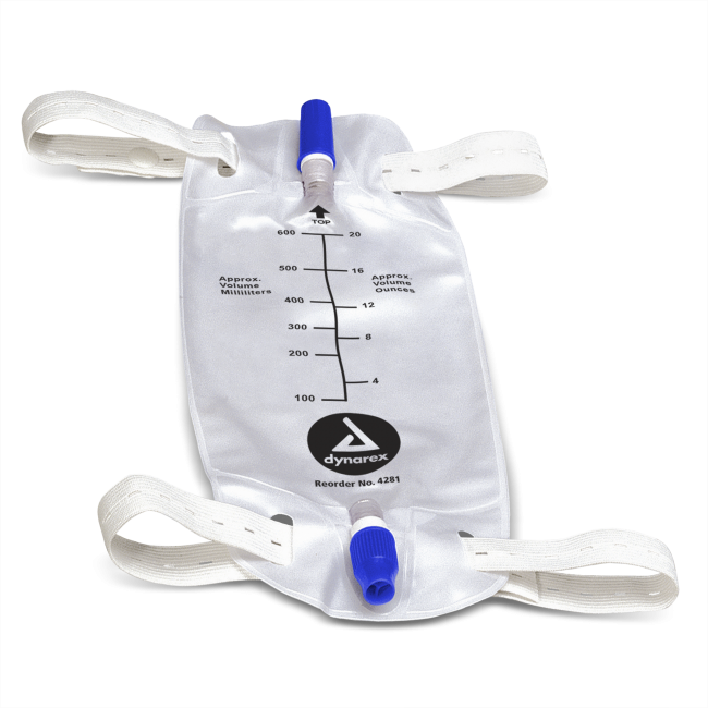 RX ONLY - Urinary Leg Bags - Sterile, 600ml w/valve, Medium10/PK - 4281