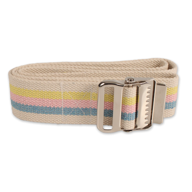 Gait Belt - Plastic Buckle, 60" x 2" Multi Color, - 4354