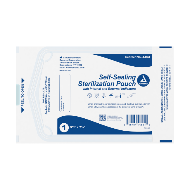Sterilization Pouches,  5.25" x 7.5"10/PK - 4463