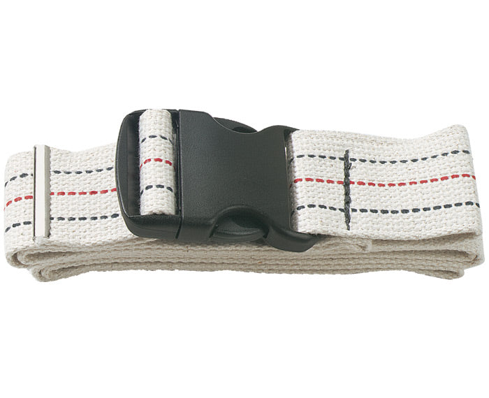 COTTON GAIT BELT W/ PLSTIC BUCKLE-WHT-SP
