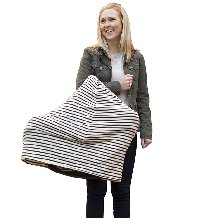 NuRoo, Multi Use Cover, Black/Creme Stripe - 08101
