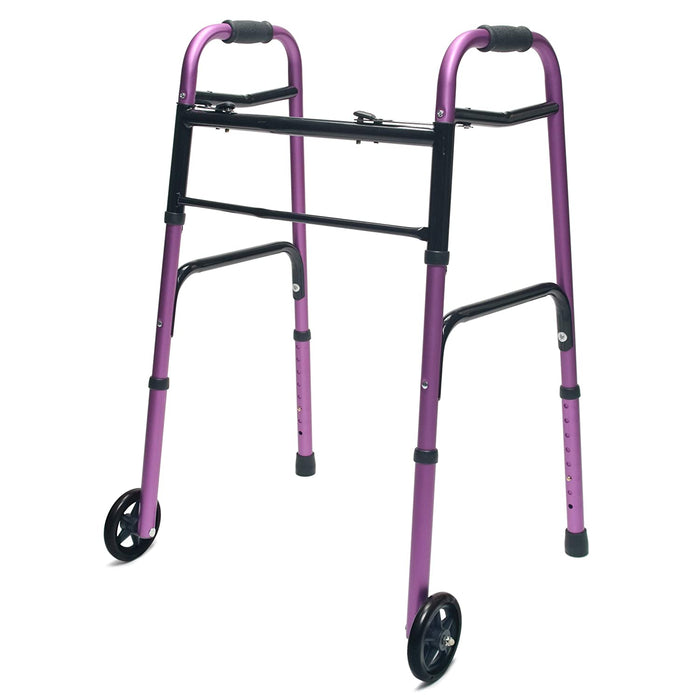 Lumex ColorSelect Adult Walker with Wheels, Adult, Plum - 716270P-2
