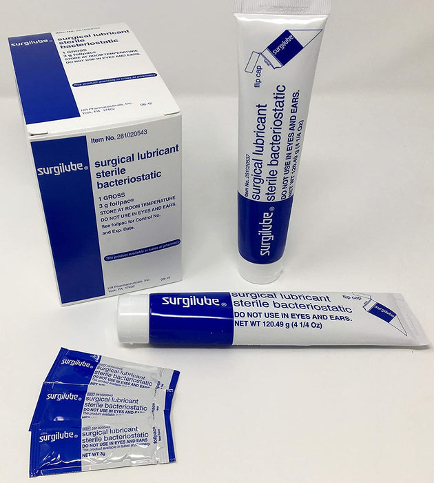 Surgilube Foil Pack Sterile Lubricant Jelly, 144BX, 3 g - 0281-0205-43
