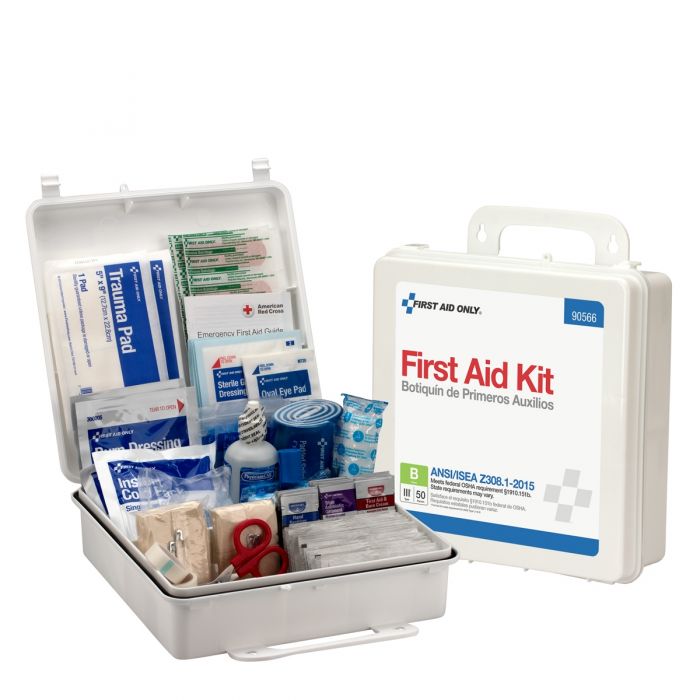 50 Person First Aid Kit, ANSI B, Plastic Case
