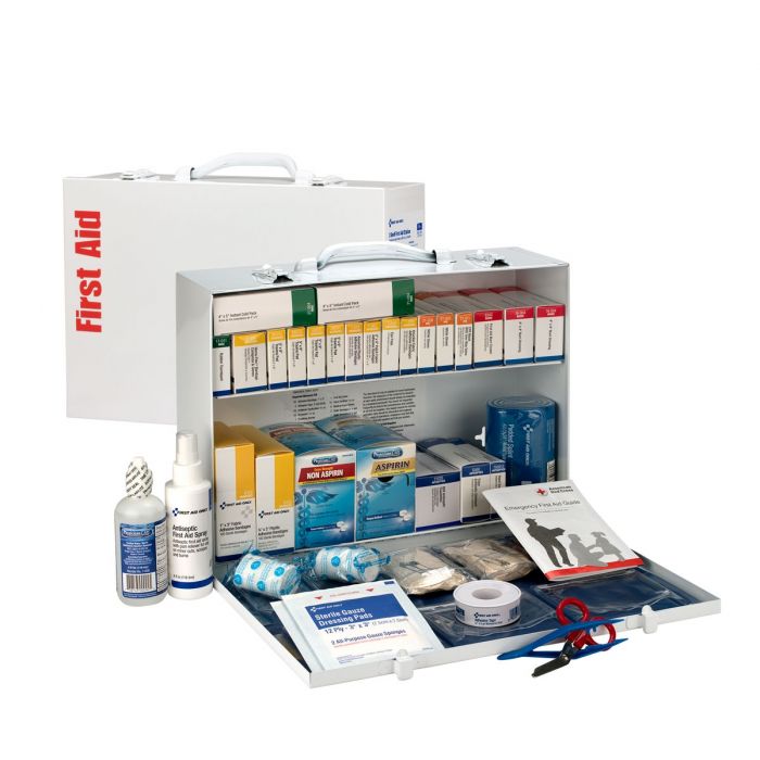2 Shelf First Aid ANSI B+ Metal Cabinet, with Meds