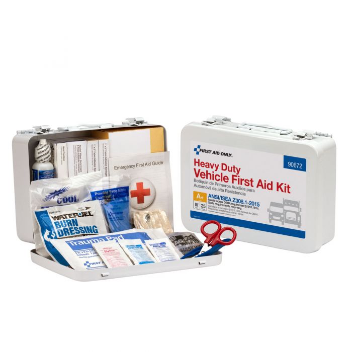25 Person Vehicle ANSI A+ First Aid Kit, Metal Case