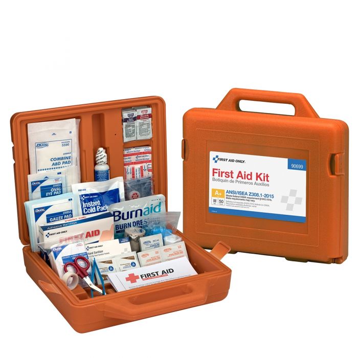 50 Person Weatherproof ANSI A+ First Aid Kit, Plastic Case