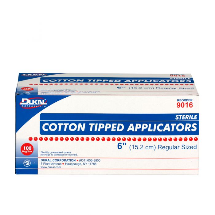 Sterile Cotton Tipped Applicators, 6" Wood Shaft, 100x2/box