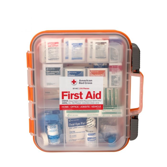 Clear Front ANSI A+ 50-Person Plastic First Aid Kit