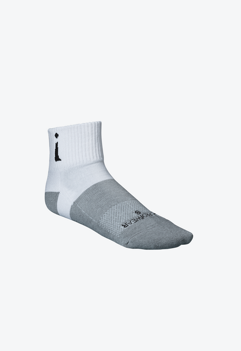 Active Socks, Quarter, White, M - A104