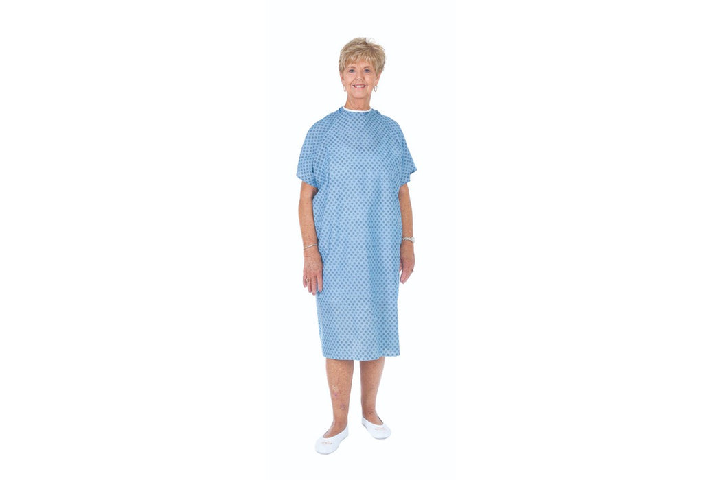 Standard Gown - Print on Blue - C3009
